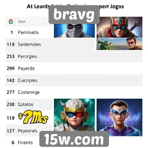 Avaliação dos jogos mais populares no bravg